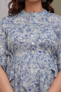 Ausuda Women Pure Cotton Floral Printed Peplum Top | Stylish Casual Cotton Top for Women
